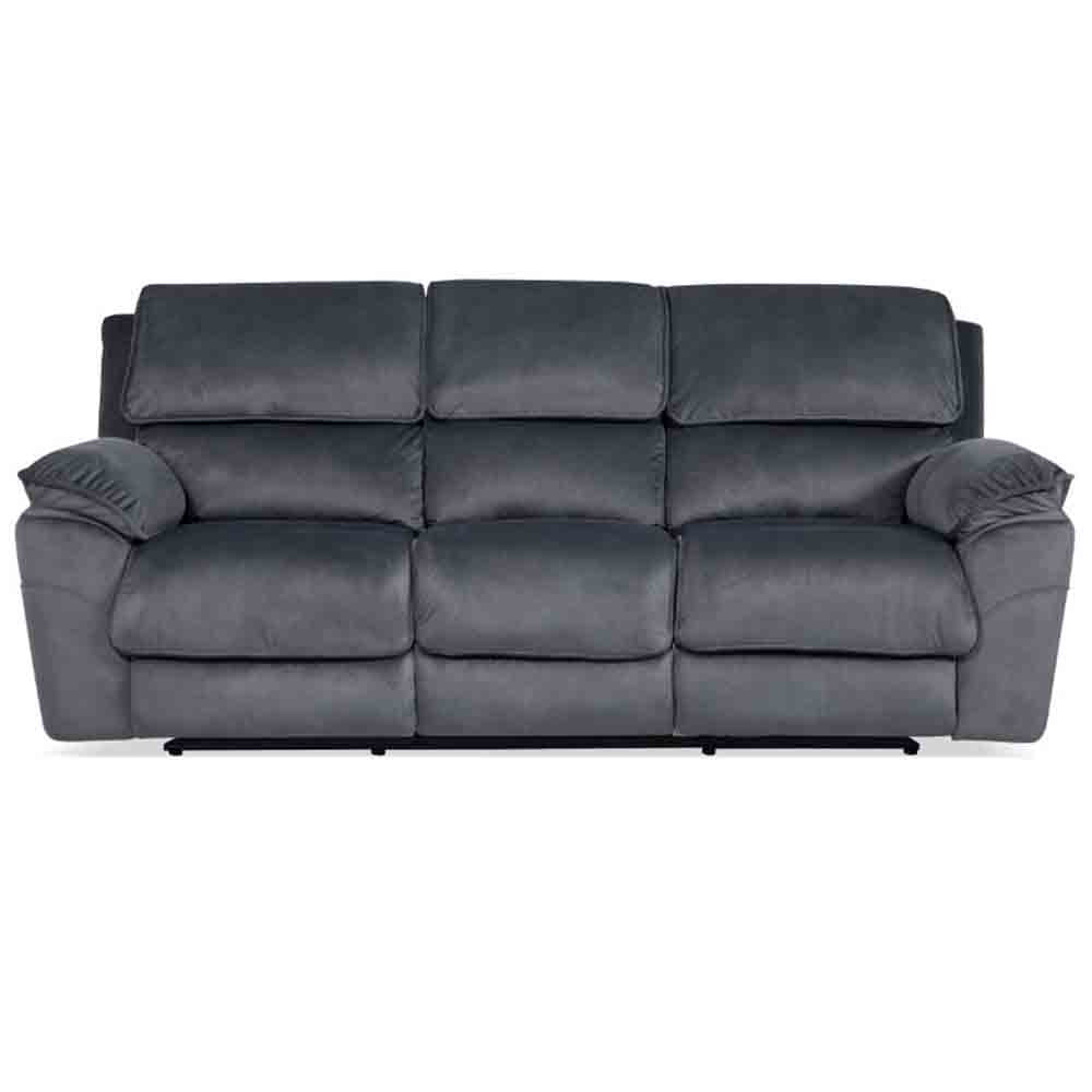 Mississippi 3 Seater Fabric Electric Recliner Sofa - Dark Grey