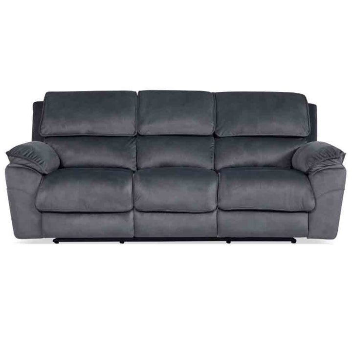Mississippi 3 Seater Fabric Electric Recliner Sofa - Dark Grey