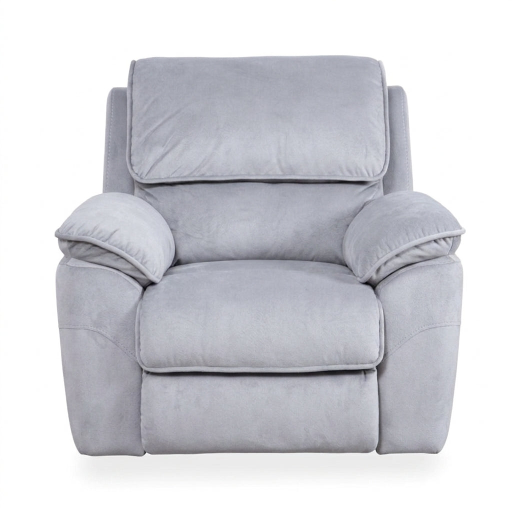 Mississippi Fabric Electric Recliner Armchair - Light Grey