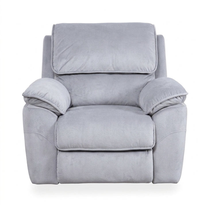 Mississippi Fabric Electric Recliner Armchair - Light Grey
