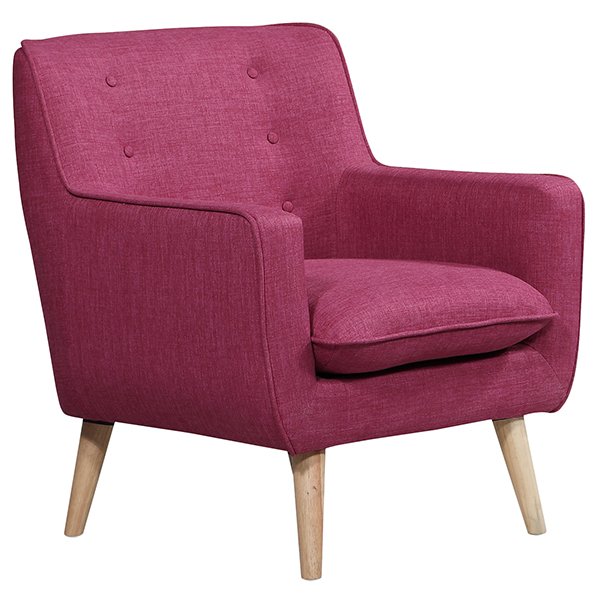 Modern Josette Armchair - Fuchsia