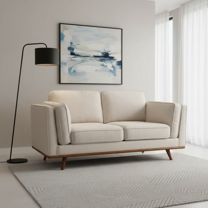 Modern Brooklyn 2 Seater Sofa - Beige