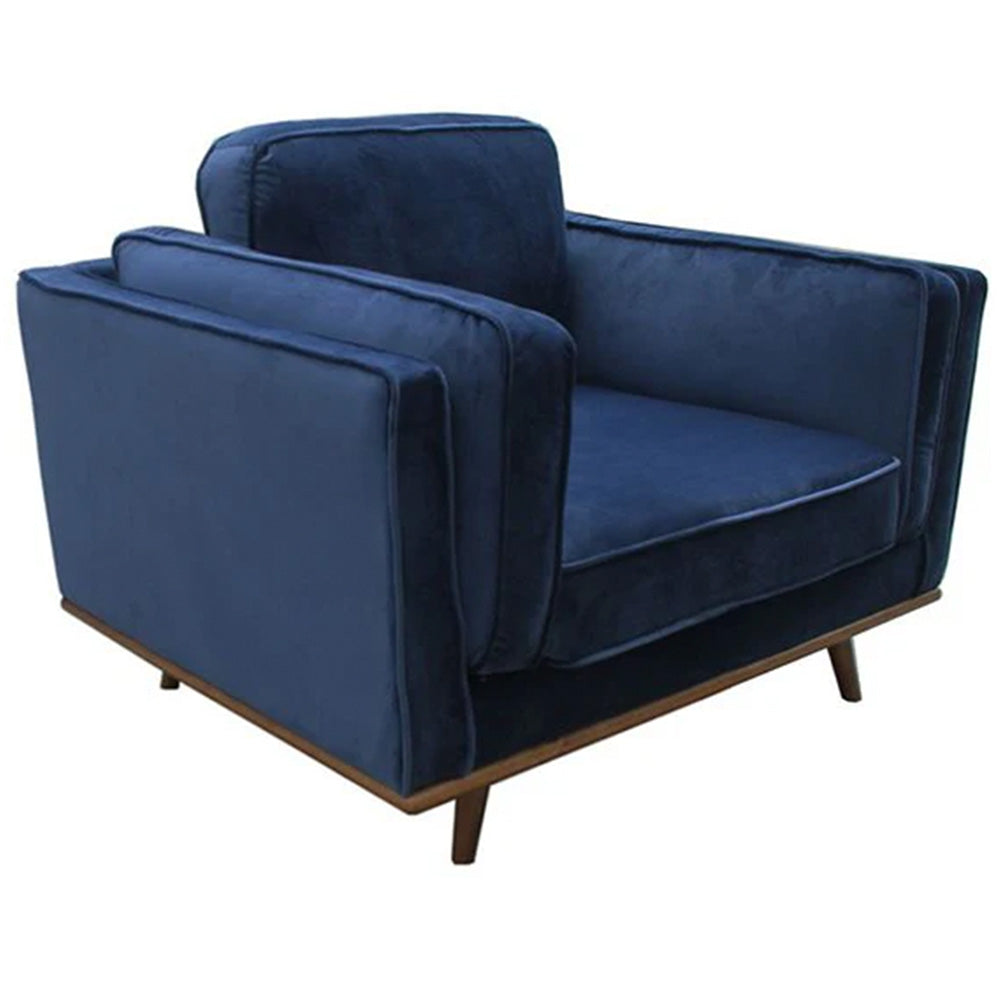 Modern Brooklyn Armchair - Dark Blue