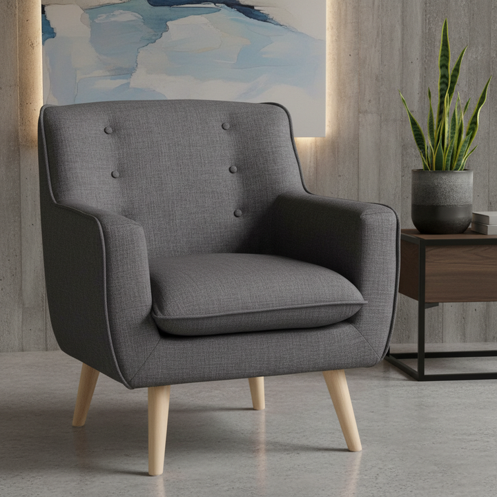 Modern Josette Armchair - Dark Grey