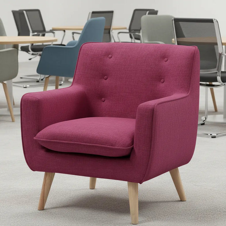 Modern Josette Armchair - Fuchsia