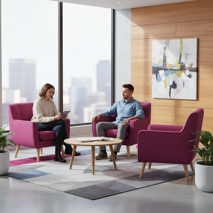 Modern Josette Armchair - Fuchsia