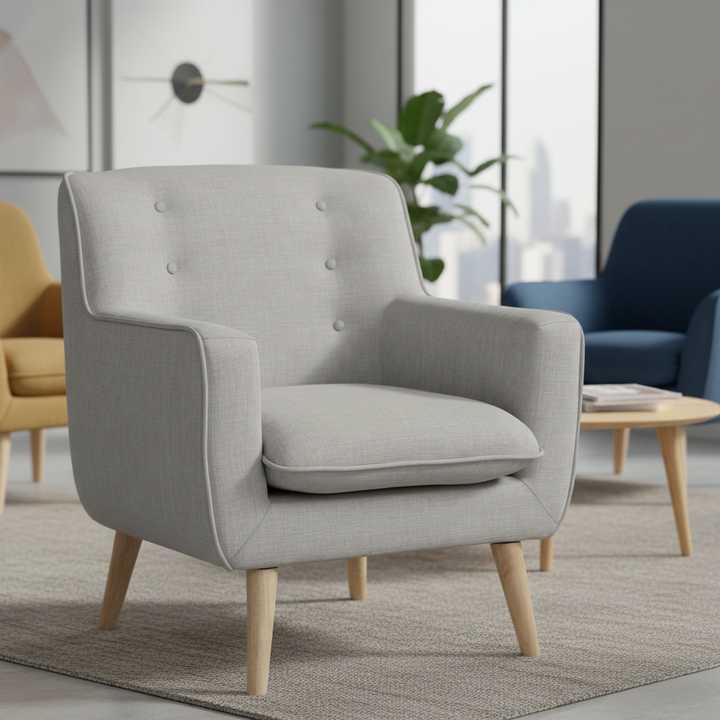 Modern Josette Armchair - Stone