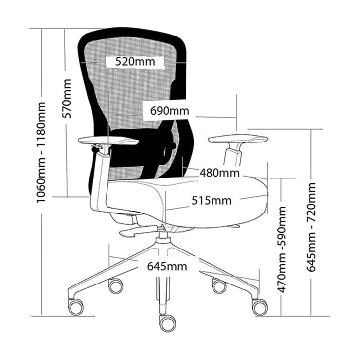 Mogendorf Mesh Back Ergonomic Executive Office Chair