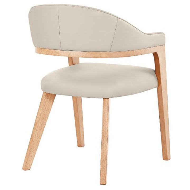 Monitola Fabric Dining Chairs - Beige + Natural