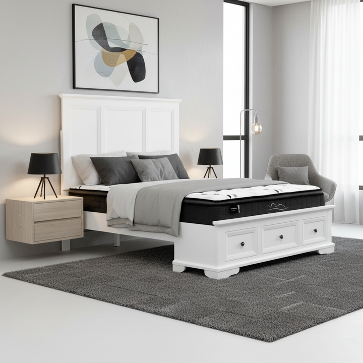 Montauk White Bed - Queen