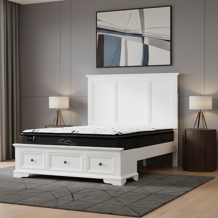 Montauk White Bed - Queen