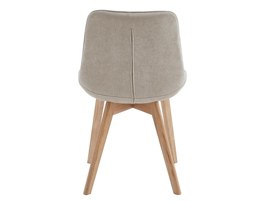 Moonbi Dining Chair - Beige + Natural - Set Of 2