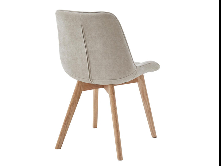 Moonbi Dining Chair - Beige + Natural - Set Of 2