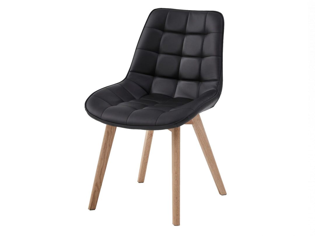 Moonbi Dining Chair - Black + Natural - Set Of 2