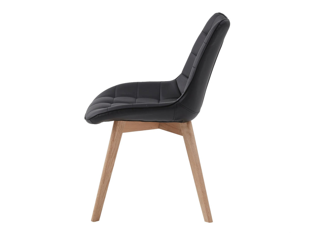 Moonbi Dining Chair - Black + Natural - Set Of 2