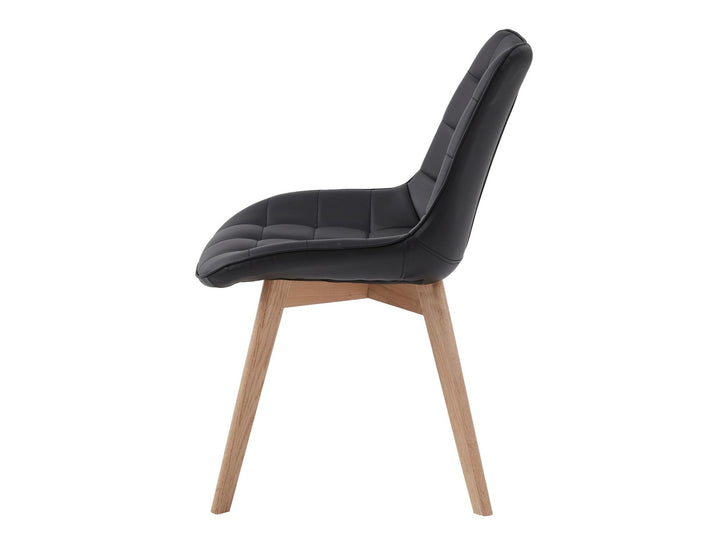 Moonbi Dining Chair - Black + Natural - Set Of 2