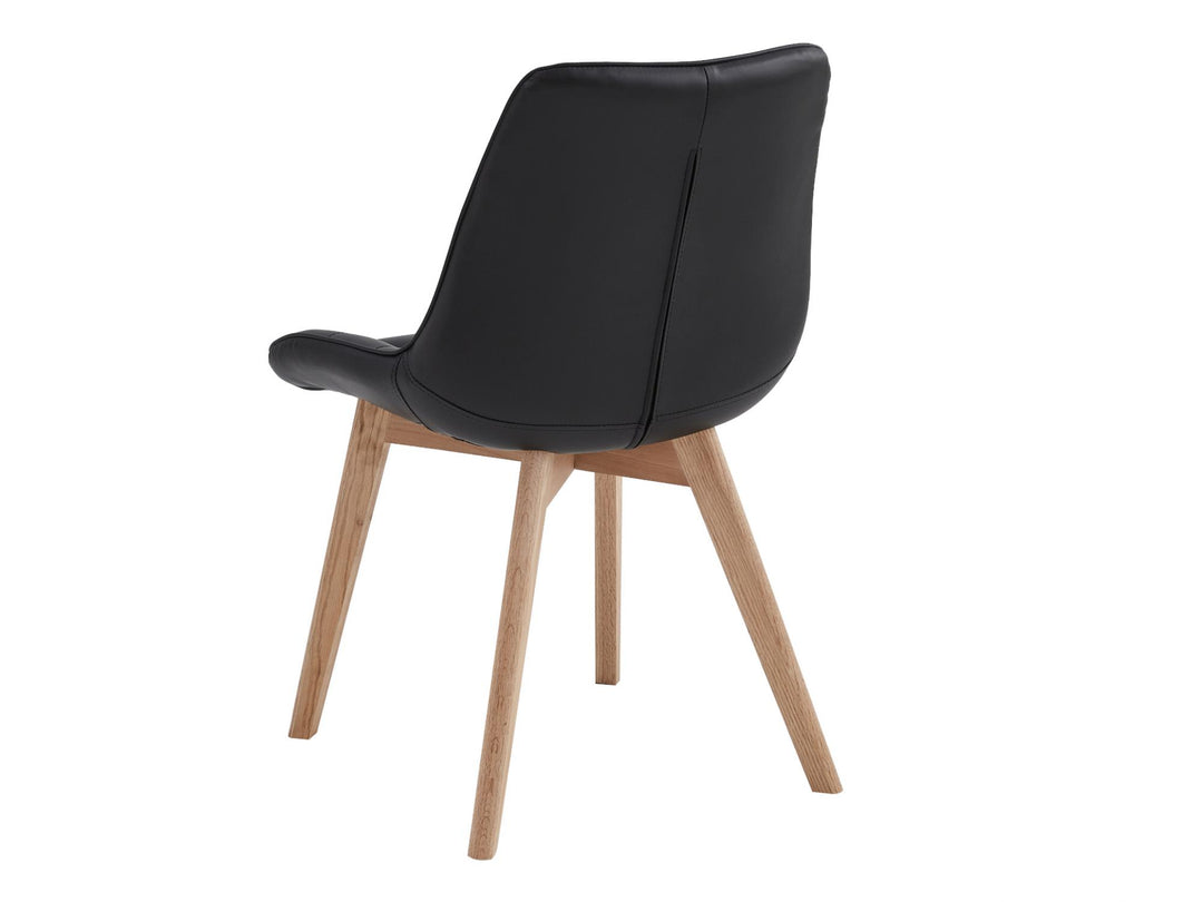 Moonbi Dining Chair - Black + Natural - Set Of 2