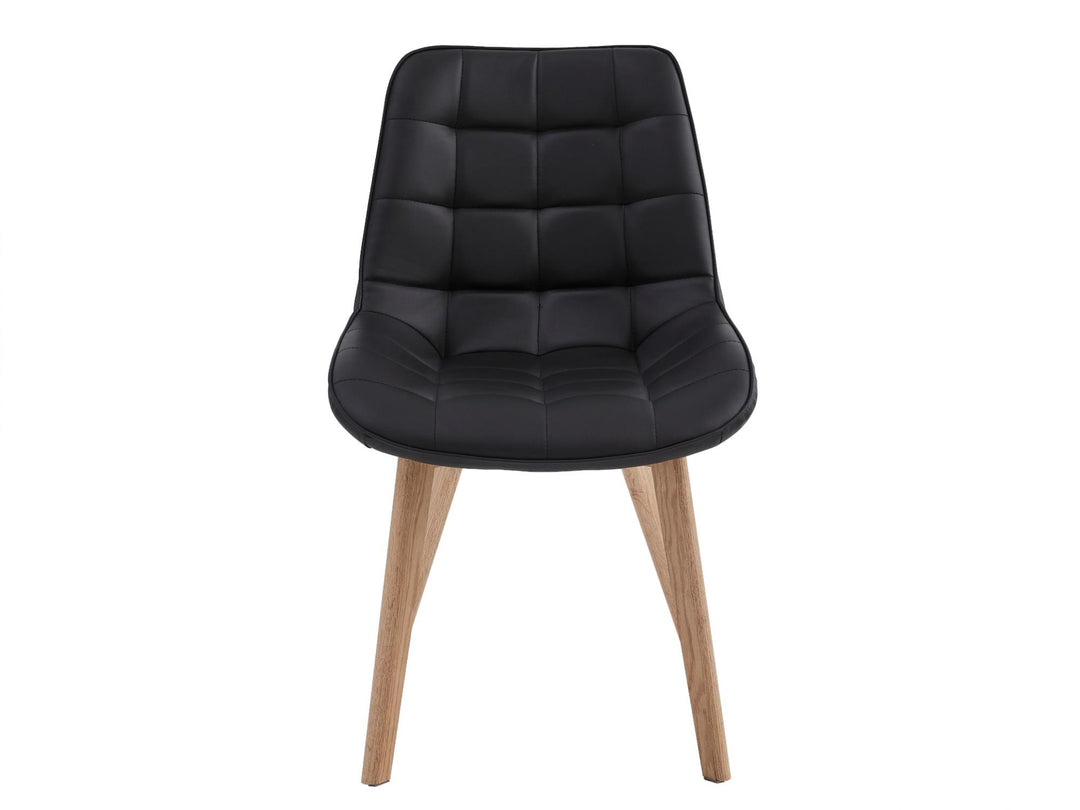 Moonbi Dining Chair - Black + Natural - Set Of 2
