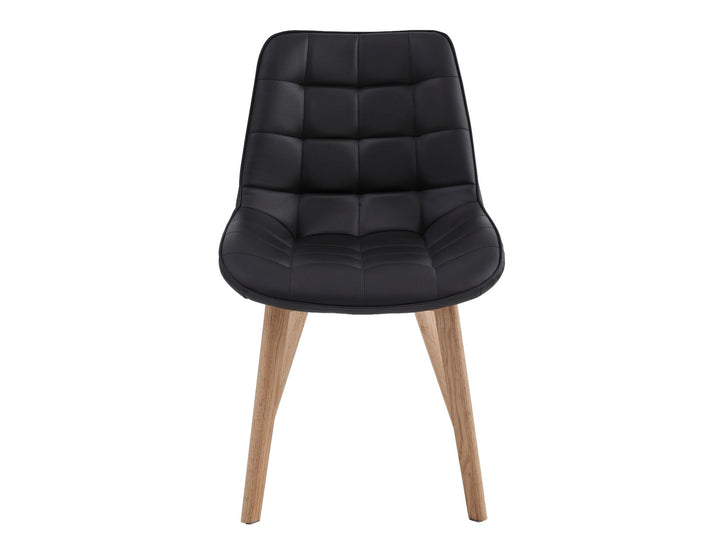 Moonbi Dining Chair - Black + Natural - Set Of 2
