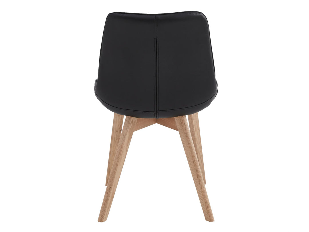 Moonbi Dining Chair - Black + Natural - Set Of 2