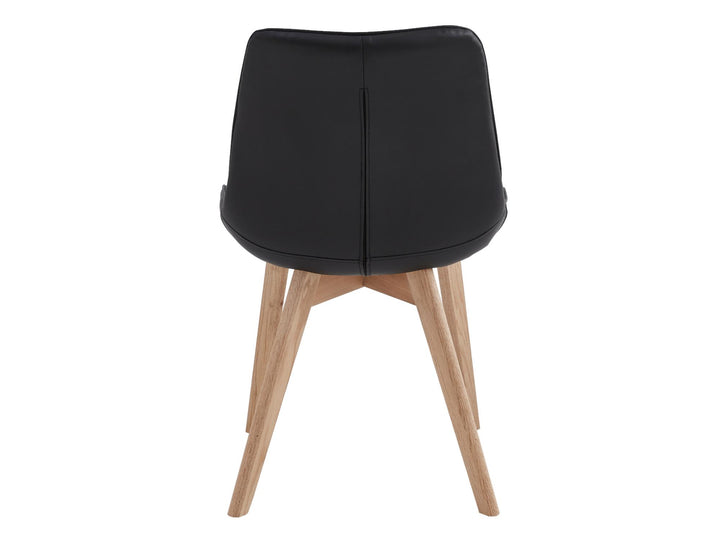 Moonbi Dining Chair - Black + Natural - Set Of 2