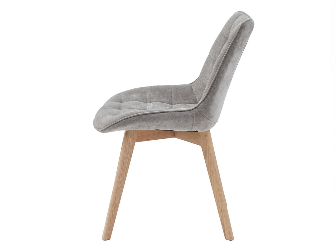Moonbi Dining Chair - Light Grey + Natural - Set Of 2