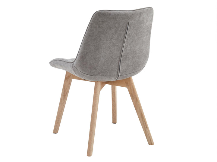 Moonbi Dining Chair - Light Grey + Natural - Set Of 2