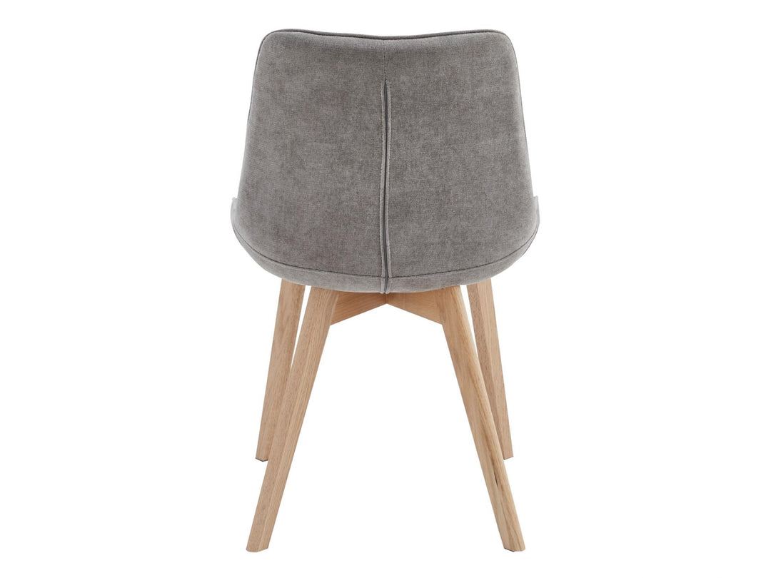 Moonbi Dining Chair - Light Grey + Natural - Set Of 2