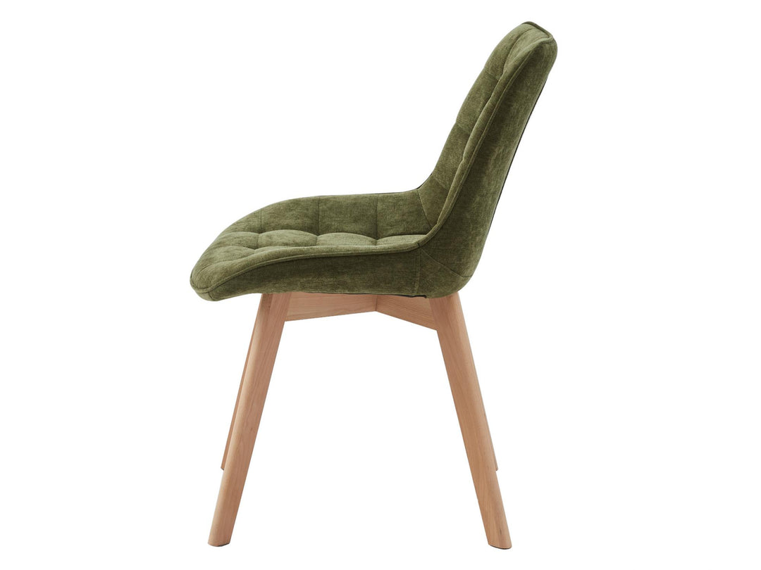 Moonbi Dining Chair - Olive + Natural - Set Of 2