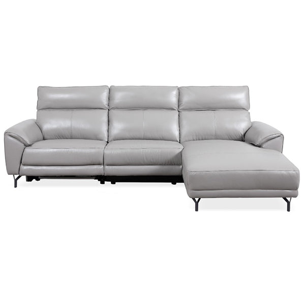 Moree 2 Seater Leather Electric Sofa with RHF Chaise