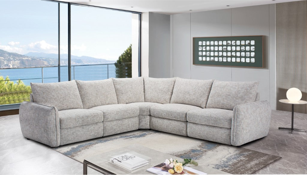 Morgan Fabric Power Recliner Corner Sofa