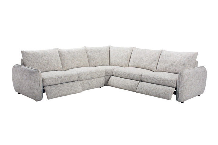 Morgan Fabric Power Recliner Corner Sofa