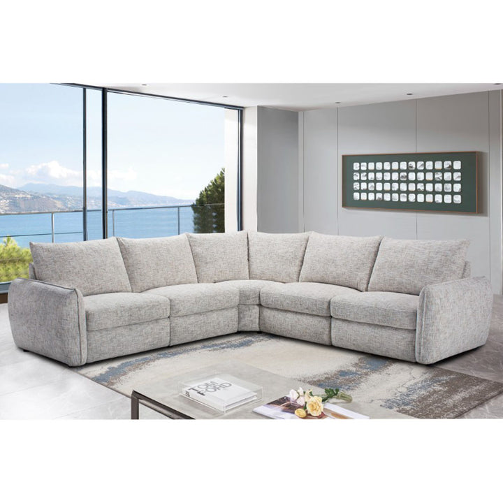 Morgan Fabric Power Recliner Corner Sofa