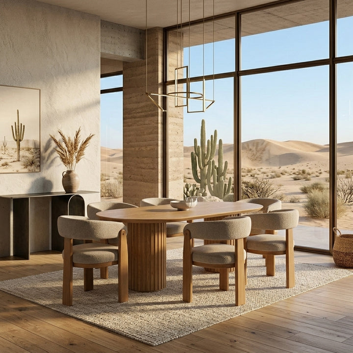 Morgan Dining Chair - Haze + Natural