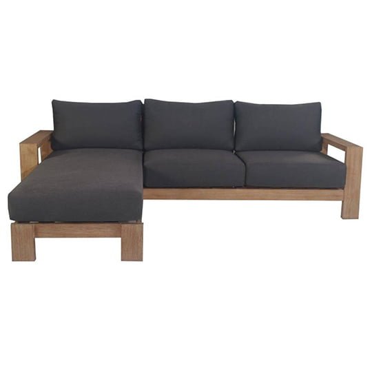 Kuhl 3 Seater with Chaise Eucalyptus Timber Outdoor Corner Sofa