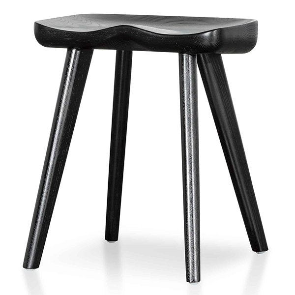 Set of 2 - Moxie 45cm Wooden Lowstool - Black