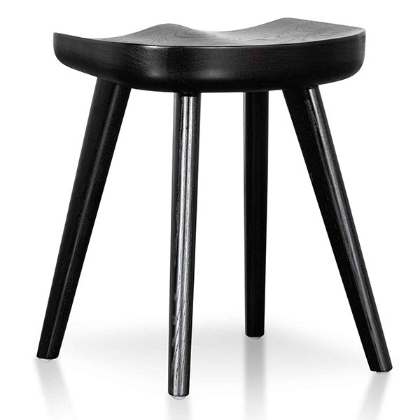 Set of 2 - Moxie 45cm Wooden Lowstool - Black