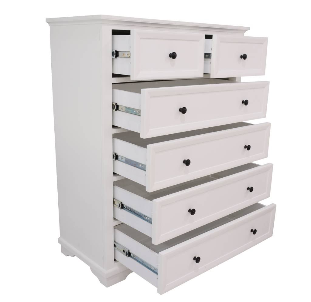 Chanelle White Timber Tallboy