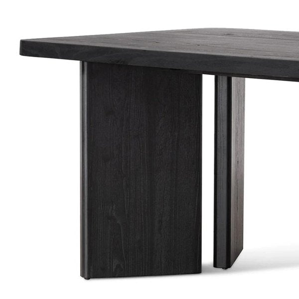 Munoz 2.4m Elm Dining Table - Full Black