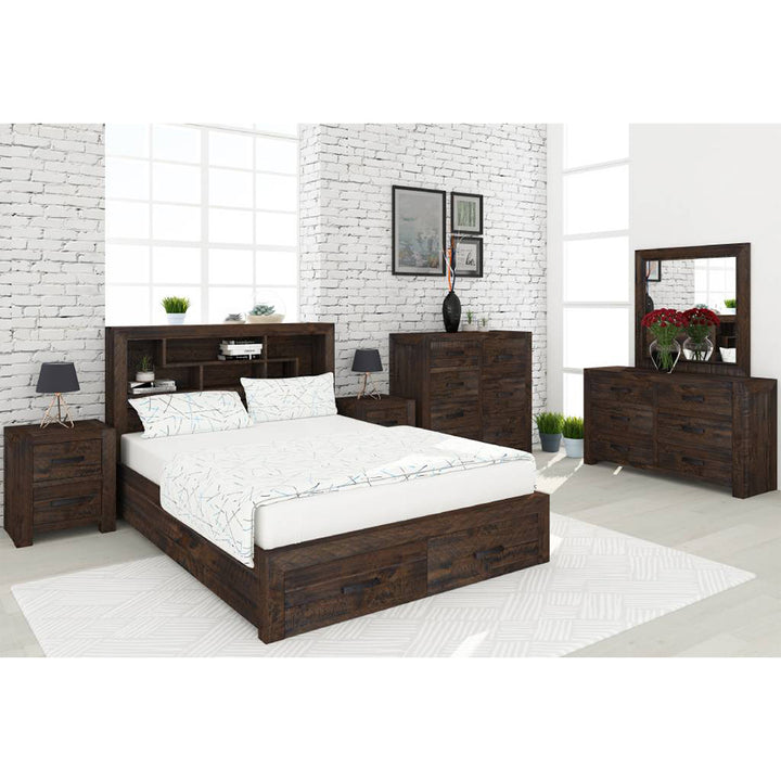 Myall Forest Solid Timber Walnut Bedroom Suite - King