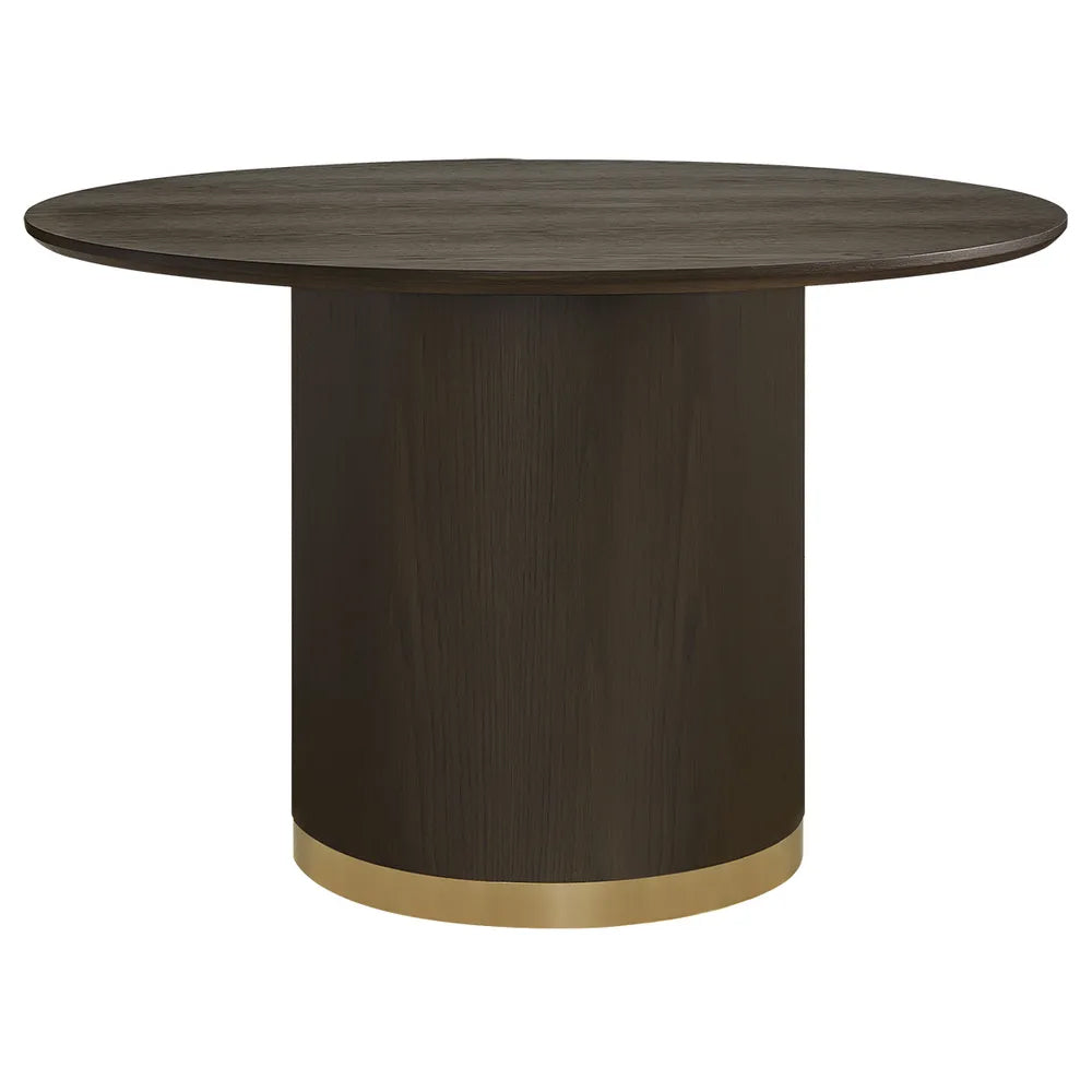 Nadine 120cm Round Dining Table - Smoked Oak