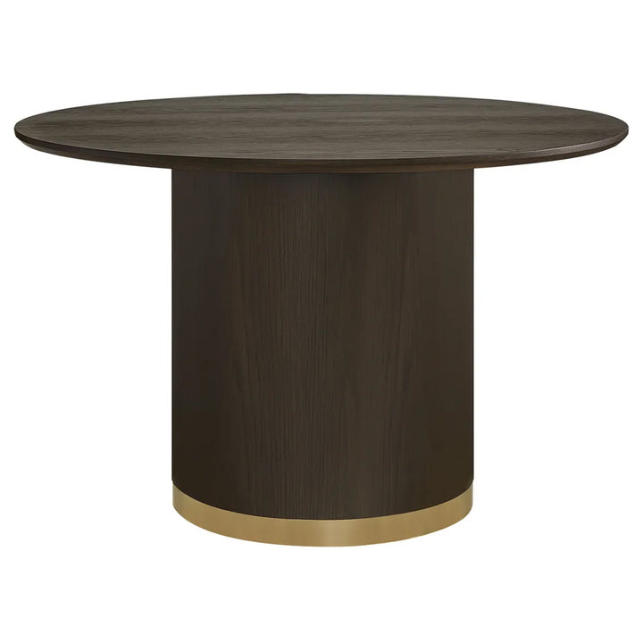 Nadine 120cm Round Dining Table - Smoked Oak