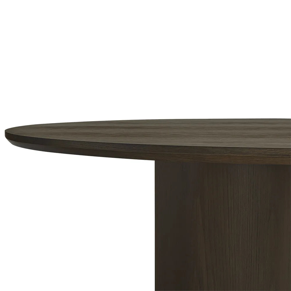 Nadine 120cm Round Dining Table - Smoked Oak