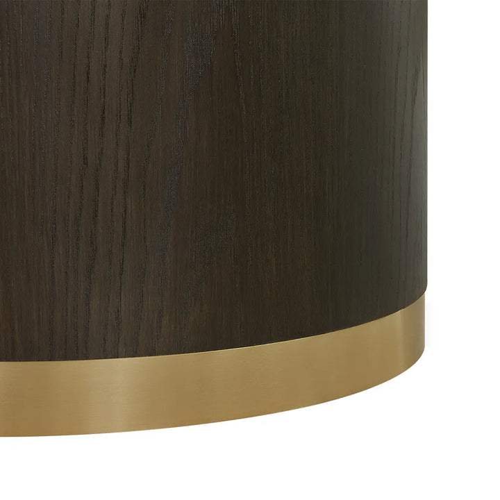 Nadine 120cm Round Dining Table - Smoked Oak