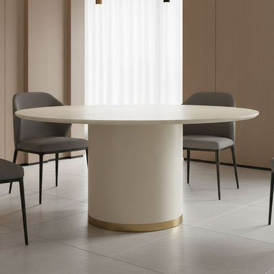 Nadine 150cm Round Dining Table - Ivory