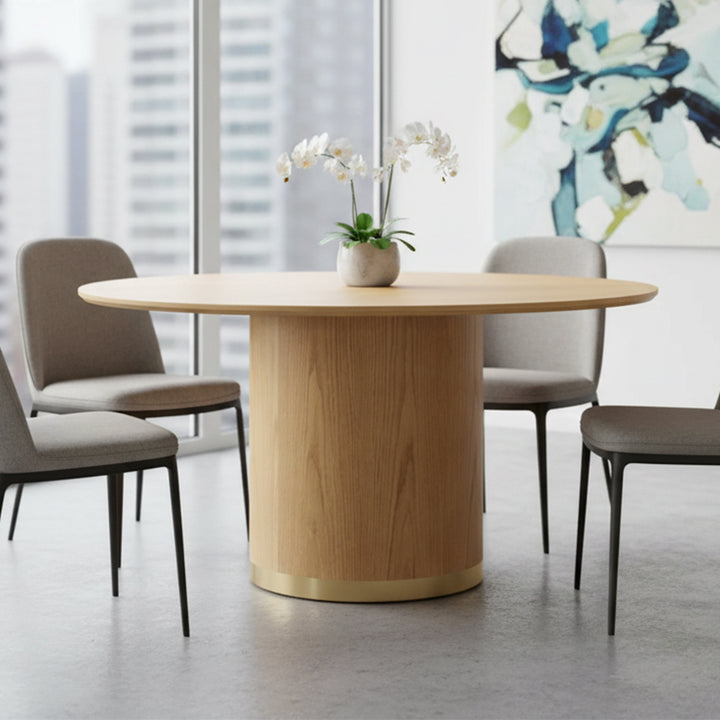 Nadine 150cm Round Dining Table - Oak