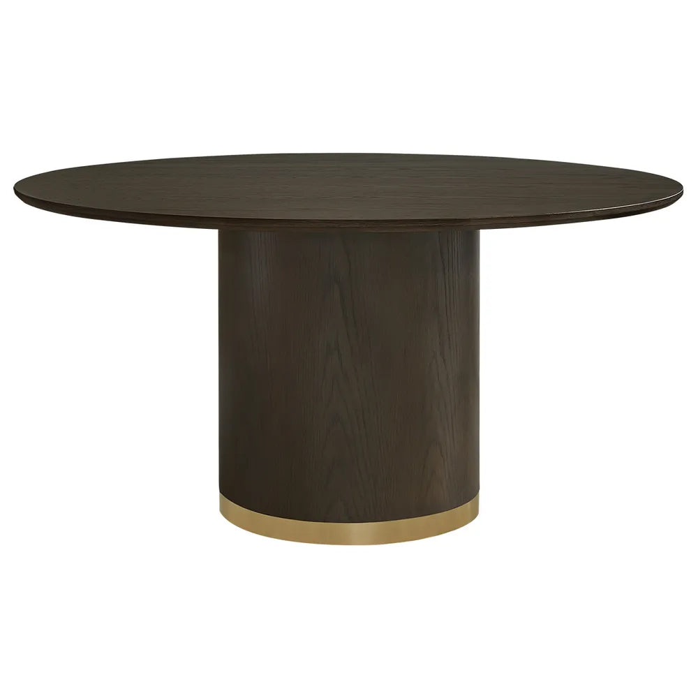 Nadine 150cm Round Dining Table - Smoked Oak