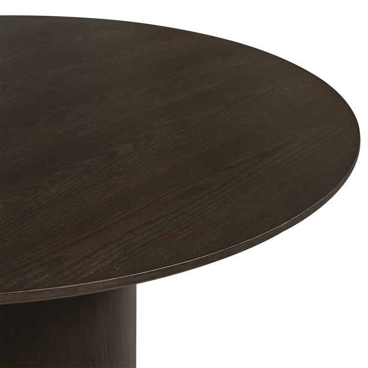 Nadine 150cm Round Dining Table - Smoked Oak