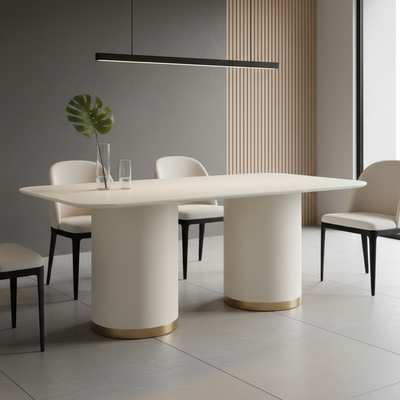 Nadine 200cm Dining Table - Ivory