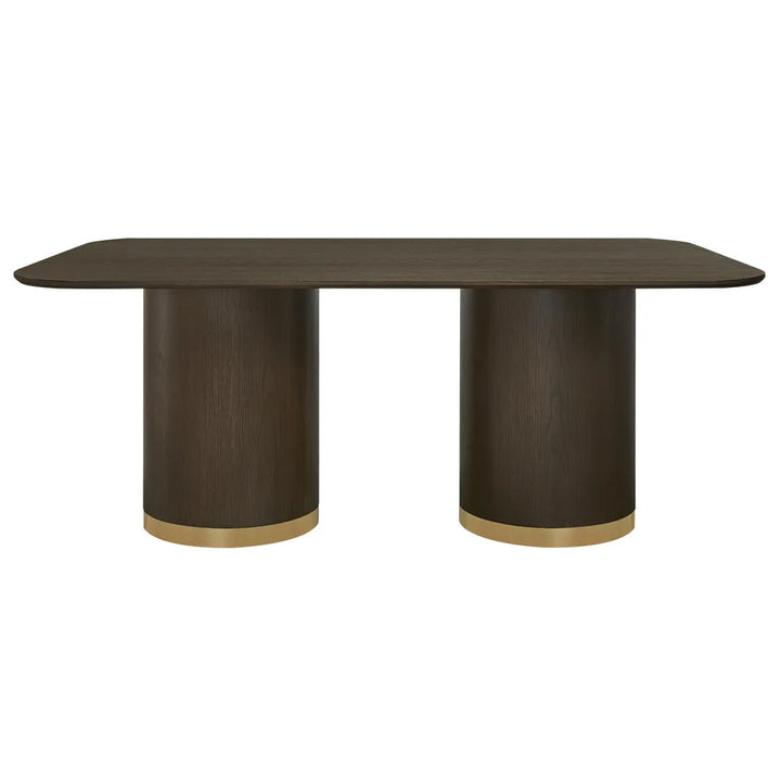 Nadine 200cm Dining Table - Smoked Oak